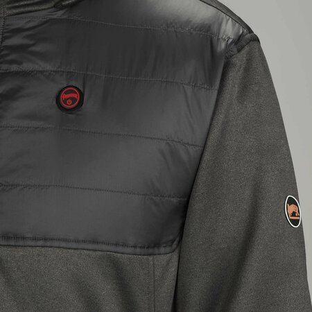 Pioneer Heated Fleece Hoodie Jacket w/ Detachable Hood, Charcoal, S V3210440U-S